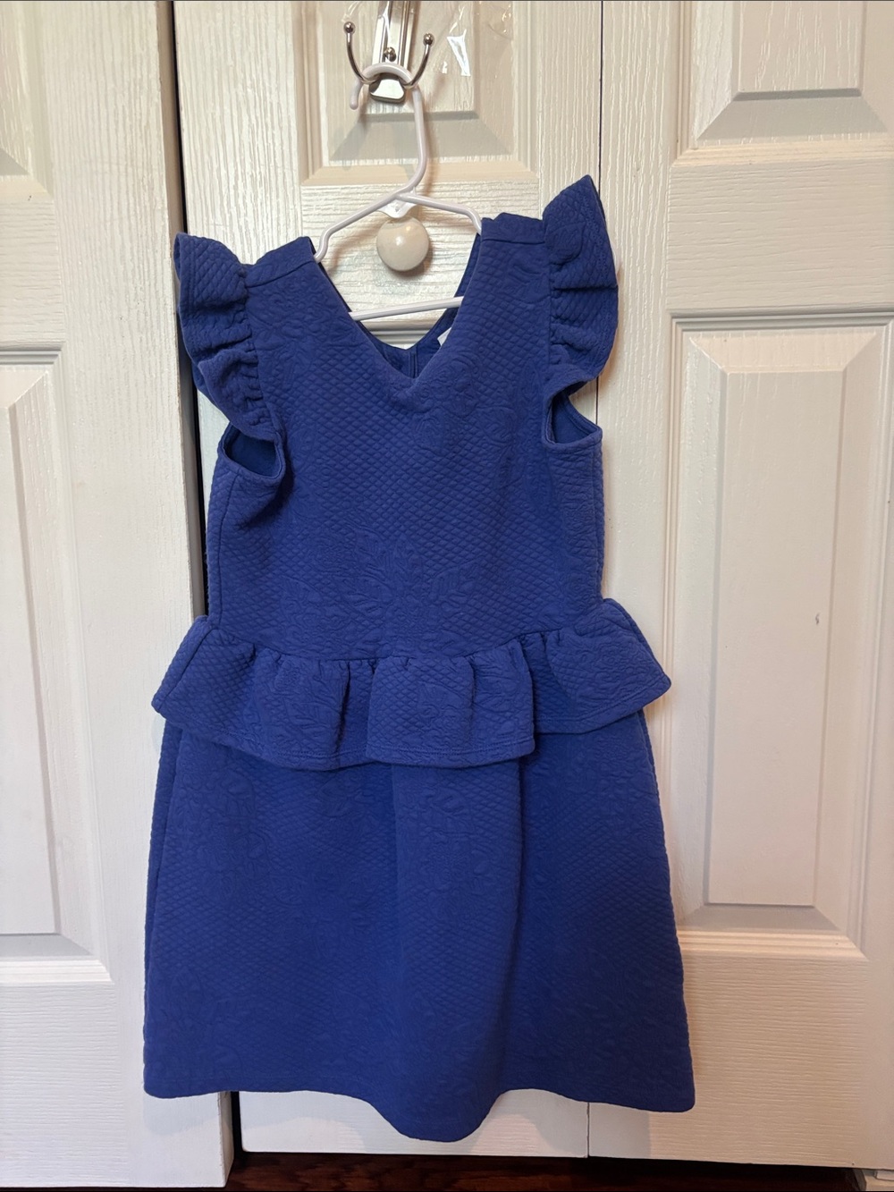 Janie and Jack Royal Blue Ruffle Peplum Dress